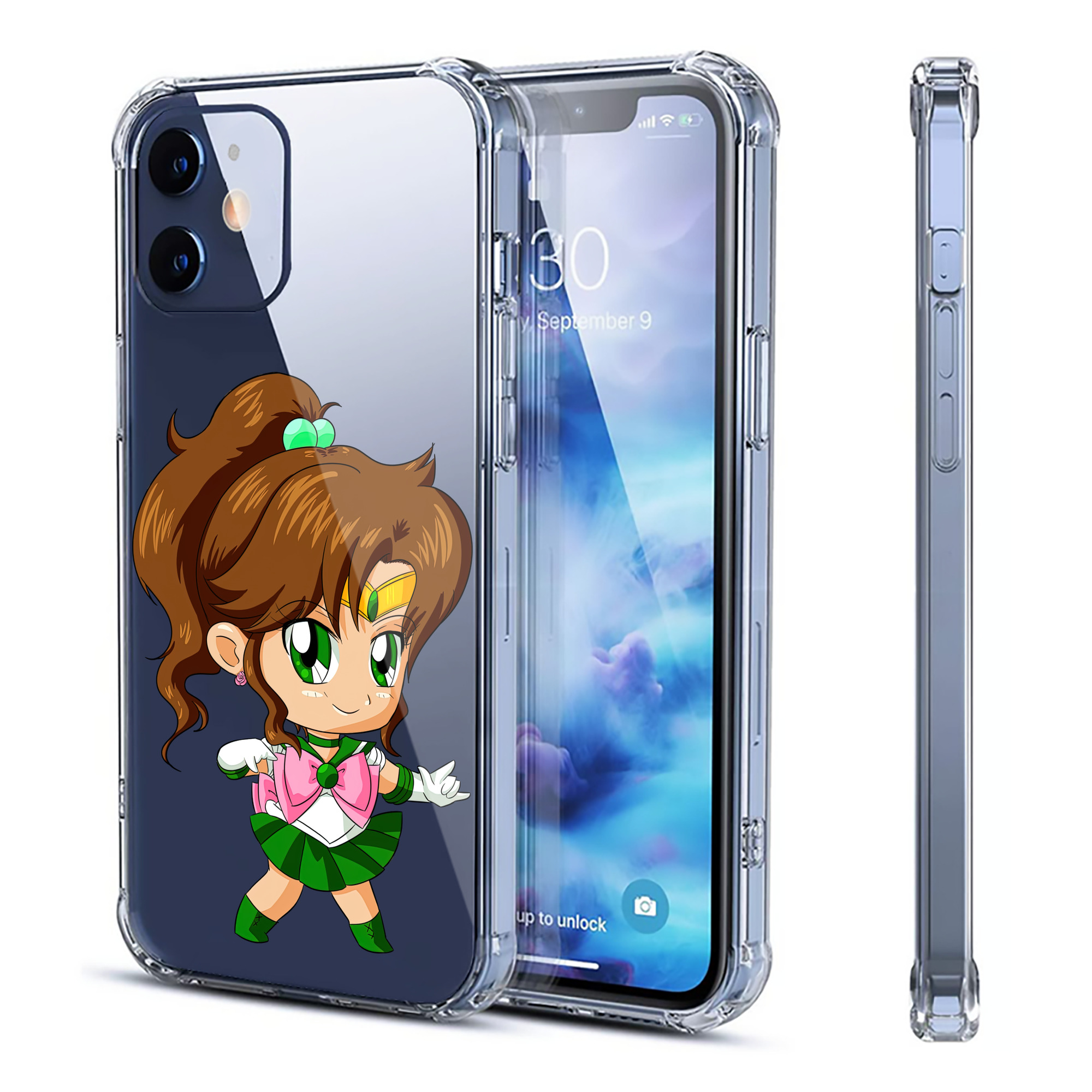 （画像用） 美少女戦士セーラームーン 木野 まこと きの まこと Sailor Moon Kino Makoto （セーラージュピター；Sailor Jupiter） 【iPhone 12シリーズ対応】透明スマホケース（クリアソフトケース）